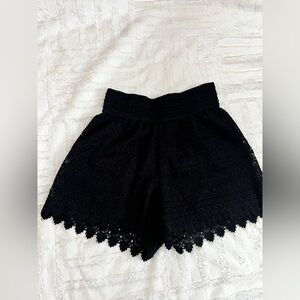 Women’s Black Lace Shorts Size L